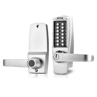 Mechanical Keyless Entry Door Lock, 14 Key Mechanical Door Lock with Keys, Mechanical Keypad Door Lock with Handle, Stainless Steel Waterproof Keyless
