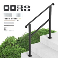 VEVOR Handrails for Outdoor Steps, 2-3 Step Stair Hand Rail & Indoor Railing Kit, Railings for Outside Steps with Installation Kit, Hand Rails for Sen