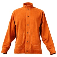 VEVOR Flame-Resistant Welding Jacket Heavy Duty Leather Welding Jacket XL Size