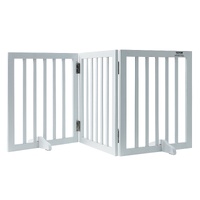 VEVOR Free Standing Dog Gate, 24" H x 60" W Freestanding Pet Gate, 3 Panels Foldable Dog Gate for Wide and Narrow Passageways, Expandable Dog Barrier 