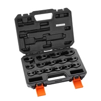 VEVOR Crowfoot Wrench Set, 1/2" and 3/8" Drive 15-Piece Crows Foot Wrench Set with PP Storage Case,  Metric 8-24 mm, CRMO Steel and  Manganese Phospha