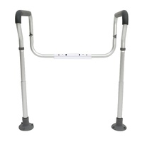 VEVOR Toilet Safety Rail, Bathroom Toilet Seat Frame, Adjustable Width & Height Fit Most Toilets, Supports 136 kg, Toilet Handles Grab Bars with Padde
