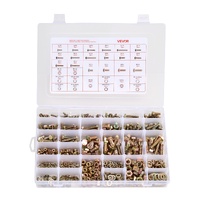 VEVOR 906 Pcs Bolts and Nuts Assortment Kit, Metric Machine Screws and Flat Washers, Alloy Steel M4/M5/M6/M8 Multiple Size, for Equipment Assembly, Ve