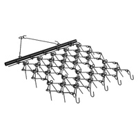 VEVOR Drag Harrow, 4'x4' Heavy-Duty Chain Harrow with 69 Teeth, ATV UTV Tractor Attachments Field Drag Mat for Sod Prepping, Seeding Lawns, Landscape 