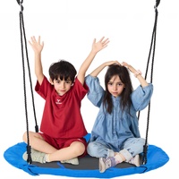 VEVOR Tree Swing, 40 Inch Saucer Swing, 750lbs Weight Capacity, 900D Oxford Fabric Swing Seat with 2 Tree Hanging Straps and Adjustable Multi-Strand R