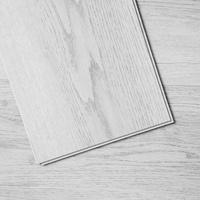 VEVOR Interlocking Vinyl Floor Tiles 48 x 7.3 inch, 10 Tiles 5.5mm Thick Snap Together, Light Gray Wood Grain DIY Flooring for Kitchen, Dining Room, B