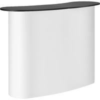 Portable Tradeshow Podium Table, 1300 x 465 x 950 mm, Display Exhibition Counter Stand Booth Fair with Wall, Foldable Promotion Retail Bar Table Pop U