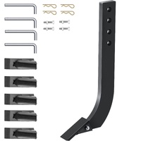 VEVOR Box Blade Shank, 46.4cm Scarifier Shank, 4 Holes Box Scraper Shank, Ripper Shank with Removable Tapered Teeth and Pins, Adjustable Shanks Assemb