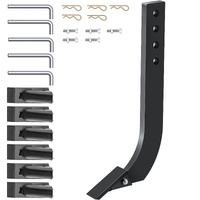 VEVOR Box Blade Shank, 46.4cm Scarifier Shank, 4 Holes Box Scraper Shank, Ripper Shank with Removable Tapered Teeth and Pins, Adjustable Shanks Assemb