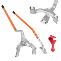 Tire Mount Demount Tool, 571-622 mm Manual Steel Tire Changer Mount Demount Removal Tool, with Extra Bead Holder, Tubeless Truck Bead Breaker, 3 PCS T