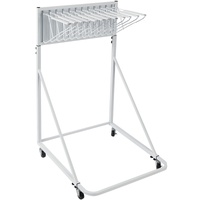 Mobile Blueprint Storage Rack, Plan Holder with 12 Pivot Brackets, Mobile Blueprint Holder Adjustable Height & Length, Poster Display Rack for Office 
