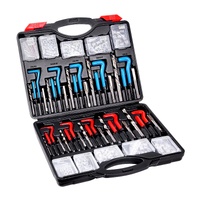 VEVOR Helicoil Thread Repair Kit, 338-Piece SAE and Metric Rethreading Tool Kit, M5, M6, M8, M10, M12, 1/4", 5/16", 3/8", 7/16", 1/2", HSS Drill Bits 