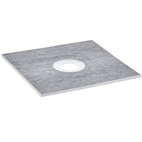 VEVOR Shower Curb Kit, 914x914mm Shower Pan Kit with 160mm Central Drain, Lightweight EPS Shower Installation Kits with 2 Waterproof Cloths, Shower Pa