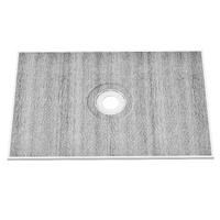 VEVOR Shower Curb Kit, 1219x1828mm Shower Pan Kit with 160mm Central Drain, Lightweight EPS Shower Installation Kits with 2 Waterproof Cloths, Shower 