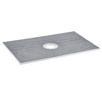 VEVOR Shower Curb Kit, 1524x965mm Shower Pan Kit with 160mm Central Drain, Lightweight EPS Shower Installation Kits with 2 Waterproof Cloths, Shower P