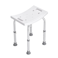 VEVOR Shower Chair, Adjustable Height Shower Stool with Built-in Handles, Shower Seat for Inside Shower or Tub, Non-Slip Bench Bathtub Stool Seat for 