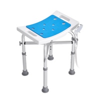 VEVOR Shower Chair, Adjustable Height Shower Stool with Crossbar Support, Shower Seat for Inside Shower or Tub, Non-Slip Bench Bathtub Stool Seat for 