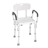 VEVOR Shower Chair, Shower Seat with Back, Adjustable Height Shower Stool, Shower Chair for Inside Shower Bathtub, Non-slip Bathroom Bench Bath Chair 