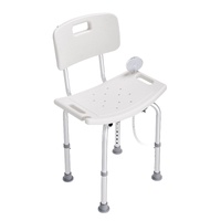 VEVOR Shower Chair, Shower Seat with Back, Adjustable Height Shower Stool, Shower Chair for Inside Shower Bathtub, Non-slip Bathroom Bench Bath Chair 
