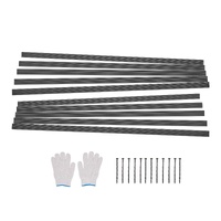 Metal Landscape Edging, 10 Packs 60 in Rust-Resistant Aluminum Alloy Landscape Edging, Bendable Garden Edging Border, Heavy Duty Lawn Edging Fence for