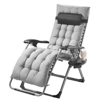 VEVOR Zero Gravity Chair, 26 inch Zero Gravity Recliner Lounge Chair for Indoor and Outdoor, Adjustable Anti Gravity Chair with Cushion, Headrest, Foo
