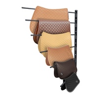 VEVOR Wall Mounted Saddle Rack, 30.9 x 29.9 x 5.5 in, Swing Out Saddle Holder, Six Tiers Horse Saddle Stand, Space Saving Horse Pad and Blanket Rack f