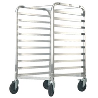VEVOR Bun Pan Rack, 10-Tier Commercial Bakery Racks with Brake Wheels, Aluminum Racking Trolley Storage for Half & Full Sheet, Speed Rack For Kitchen 