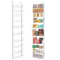 VEVOR 10-Tier Over the Door Pantry Organizer Hanging Storage Rack Adjustable