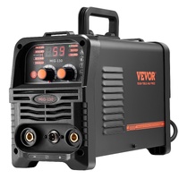 MIG Welder, 130Amp Synergic Mig Welding Machine, 3-in-1 Flux Core MIG/Stick/Lift TIG Multi-Process Welder Machine, Portable Mig Welder with IGBT Inver