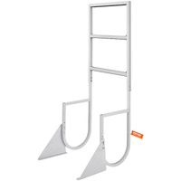 VEVOR Dock Ladder, Flip-Up 3 Steps, 159 kg Load Capacity, Aluminum Alloy Pontoon Boat Ladder with 50.8 mm Wide Step & Nonslip Rubber Mat, Easy to Inst