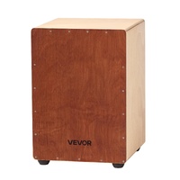 VEVOR Cajon Box Drum, with Internal Snare Wires, Lightweight Wooden Percussion Box, Portable Birch Wood Drum Musical Instrument with Silicone Feet, fo