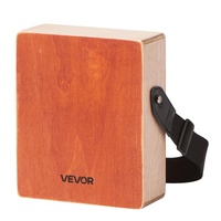 VEVOR Cajon Box Drum, with Internal Guitar Strings, Lightweight Wooden Percussion Box, Portable Birch Wood Drum with Travel Bag, Adjustable Strap, for