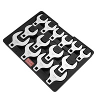 VEVOR Crowfoot Wrench Set, 1/2" Drive 14-Piece SAE (1-1/16" - 2") Crows Foot Wrench Set with Storage Tray, 40CR Material with Laser Etched Sizing, for
