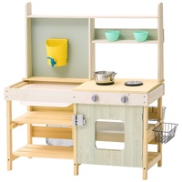 VEVOR Wooden Mud Kitchen Outdoor Toy Play Kitchen Set for Kids Pretend Playset