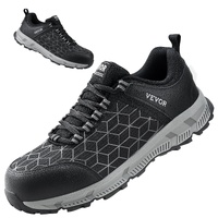VEVOR Steel Toe Shoes for Men US Size 9 Athletic Work Shoe Sneakers Black