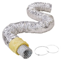 Dryer Vent Hose, 127MM Insulated Flexible Duct 7.62M Long with 2 Duct Clamps, Heavy-Duty Three Layer Protection for HVAC Heating Cooling Ventilation a