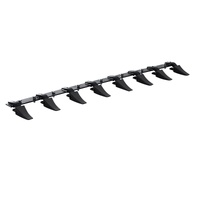 VEVOR Bucket Tooth Bar, 1650mm, Heavy Duty Tractor Bucket 8 Teeth Bar for Loader Tractor Skidsteer, 2000 kg Load-Bearing Capacity Bolt On Design, for 