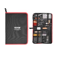 VEVOR Leather Working Tools Kit, 61 PCS Leather Craft Tools with Portable Canvas Storage Bag, Engraving Punching Sewing Stamping Sanding Tools, Ideal 