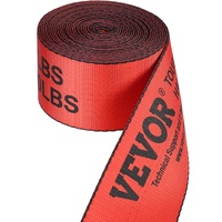 VEVOR Winch Straps, 10.2 cm x 9.1 m, 2.7T Load Capacity, 8.2T Breaking Strength, Truck Straps with Flat Hook, Flatbed Tie Downs Cargo Control for Trai