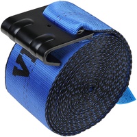 VEVOR Winch Straps, 10.2 cm x 9.1 m, 2.7T Load Capacity, 8.2T Breaking Strength, Truck Straps with Flat Hook, Flatbed Tie Downs Cargo Control for Trai
