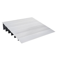 VEVOR Door Threshold Ramp, 6" Rise, 800 lbs Load Capacity, Door Ramp for Wheelchairs, Aluminum Threshold Ramp for Doorways, Adjustable Modular Thresho
