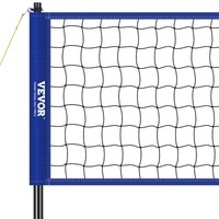 VEVOR Outdoor Portable Volleyball Net System, Adjustable Height Steel Poles, Professional Volleyball Set with PVC Volleyball, Pump, Carrying Bag, Heav