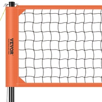 VEVOR Outdoor Portable Volleyball Net System, Adjustable Height Aluminum Poles, Professional Volleyball Set with PVC Volleyball, Pump, Carrying Bag, H