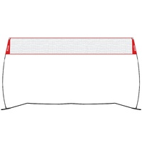 VEVOR Freestanding Volleyball Training Net for Indoor or Outdoor Use, Adjustable Height Portable Net System with Carrying Bag, Professional Volleyball