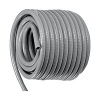 VEVOR 25.4 mm Flexible Electrical Conduit, 30.5 m, PVC Liquid-Tight Conduit Non-Metallic with 5 Straight and 5 90-Degree Conduit Connector Fittings, f