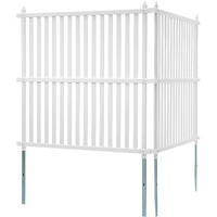 VEVOR 1.22m W x 1.22m H Vinyl Privacy Fence Panels, Air Conditioner Fence, Outdoor Privacy Screens for Trash Can, Pool Equipment Enclosure, Privacy Sc