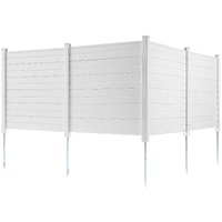 VEVOR Outdoor Privacy Screens, 50" W x 50" H Air Conditioner Fence, Pool Equipment Enclosure, Horizontal Vinyl Privacy Fence, Perfect to Enclose Trash