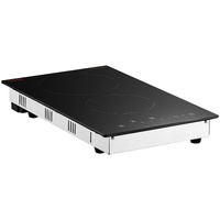VEVOR Electric Cooktop, 12 inch 2 Burners Built-in Electric Stove Top, 3000W Ceramic Radiant Cooktop with Glass Panel, Touch Control, Timer, Child Loc