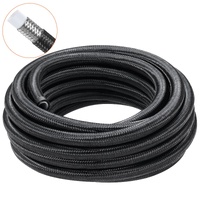 VEVOR 6AN Fuel Line Kit, 7.62 m Fuel Hose Kit, Nylon Stainless Steel Braided PTFE Fuel Line Kit, E85/Oil/Gas/Diesel Hose End Fitting Kit, with 15 PCS 