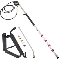 VEVOR Telescoping Pressure Washer Wand, 20 ft 5-Section Length Adjustable, Max. 4000 PSI Fit for 3/8'' Quick Connection, 5 Spray Nozzles, Belt, for Ro